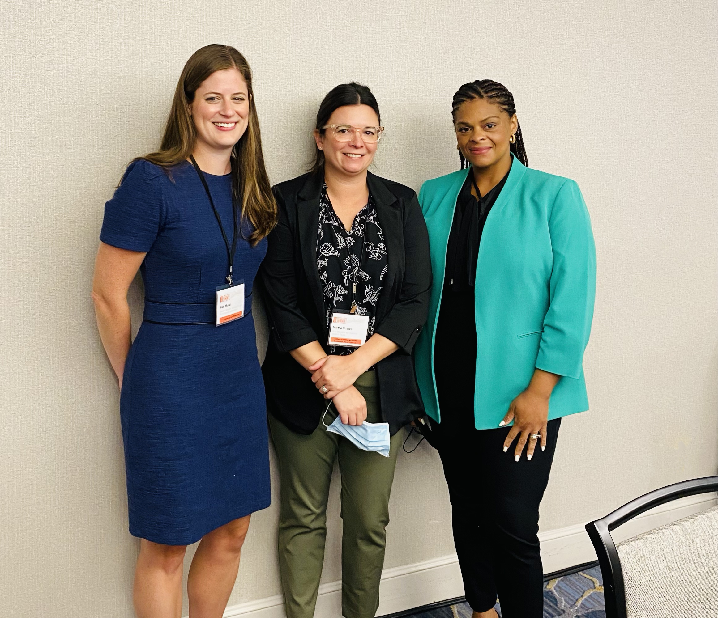 Kati Moran senior manager, Telehealth and Performance Improvement, Community Care Cooperative, College of Nursing and Health Professions' PhD candidate Martha Coates, MSN and Angela Foreshaw-Rouse